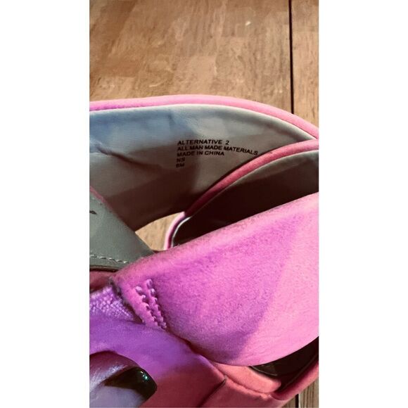 Charles by Charles David Pink Alternative Wedge Ultra High Sandals SZ 6 - Picture 8 of 9